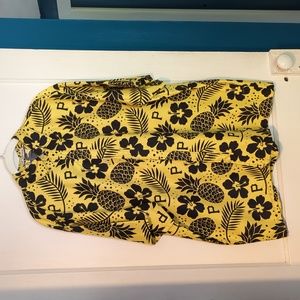 Pittsburgh Pirates Hawaiian button-down shirt with pineapple